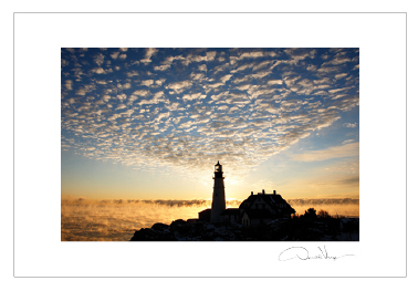 portland head lighthouse postcard