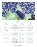 2017 blue bottle one page calendar